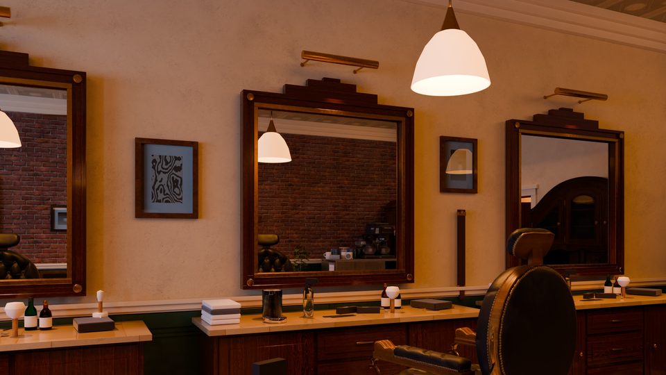 A barber station