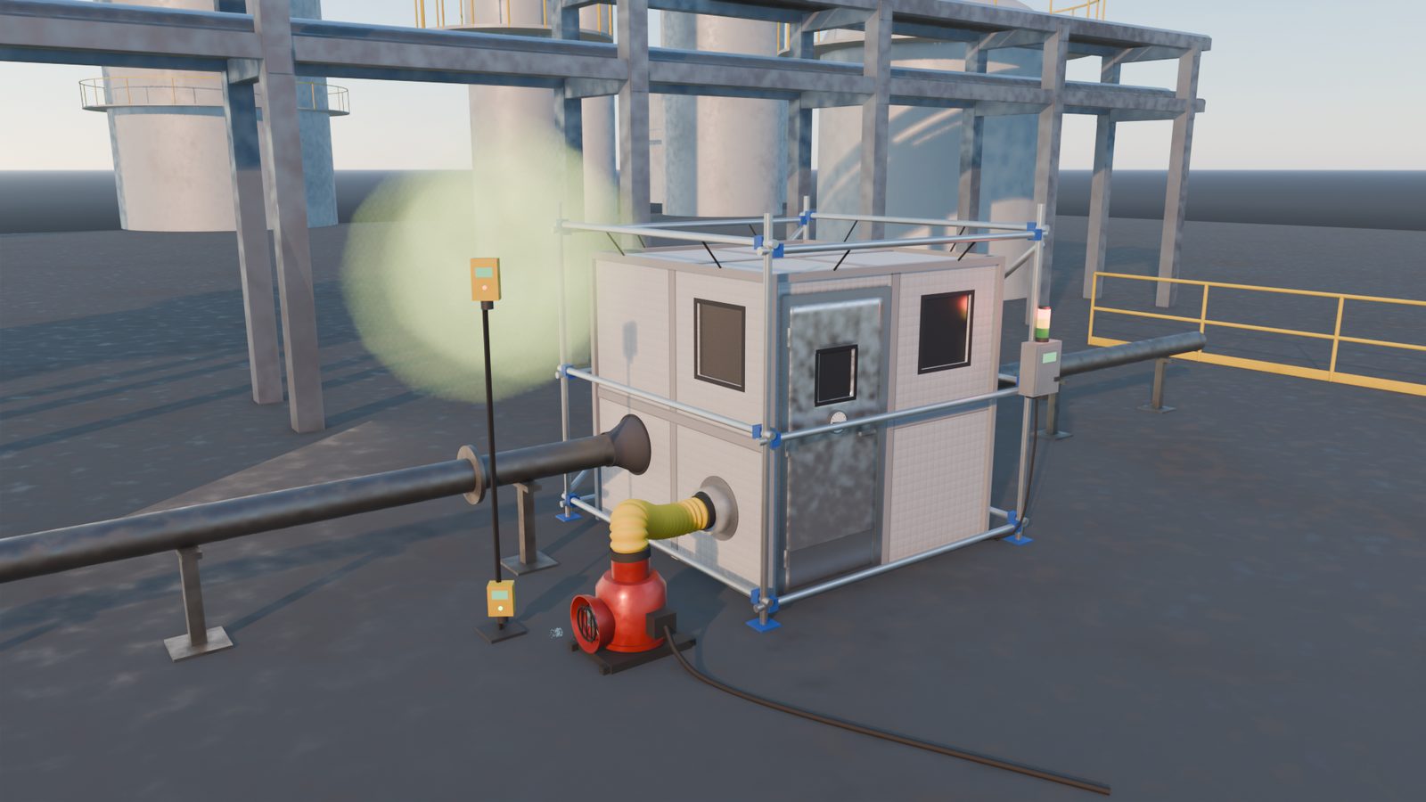 Gas cloud reaching the habitat as the shutdown trips